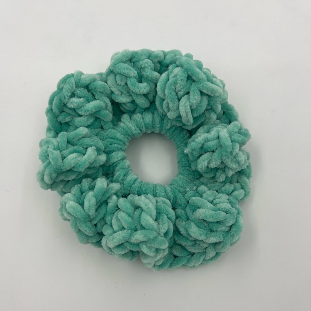 2 Oversized Scrunchie Hair Ties Crochet Handmade